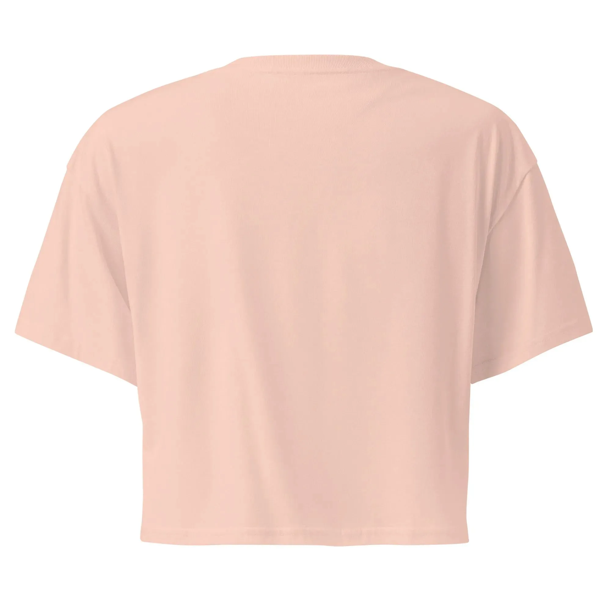 Hawaiian Tropical Leaves Embroidered Cropped T-Shirt