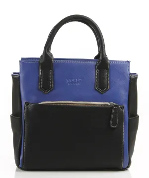 Hi-Fashion Bernadette Tote/Handbag - Blue/Black