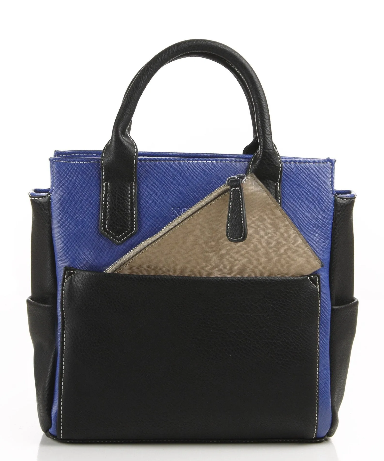 Hi-Fashion Bernadette Tote/Handbag - Blue/Black