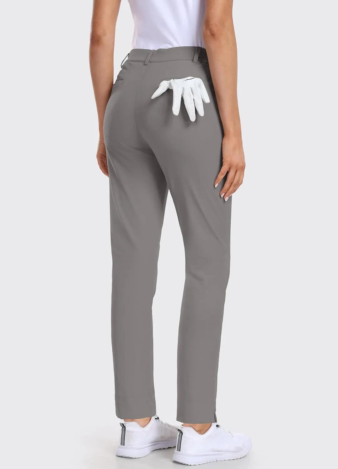 Hiverlay Womens Golf Pants Stretch Work Ankle Pants with Pockets Quick Dry Straight Business Casual Hiking Pants