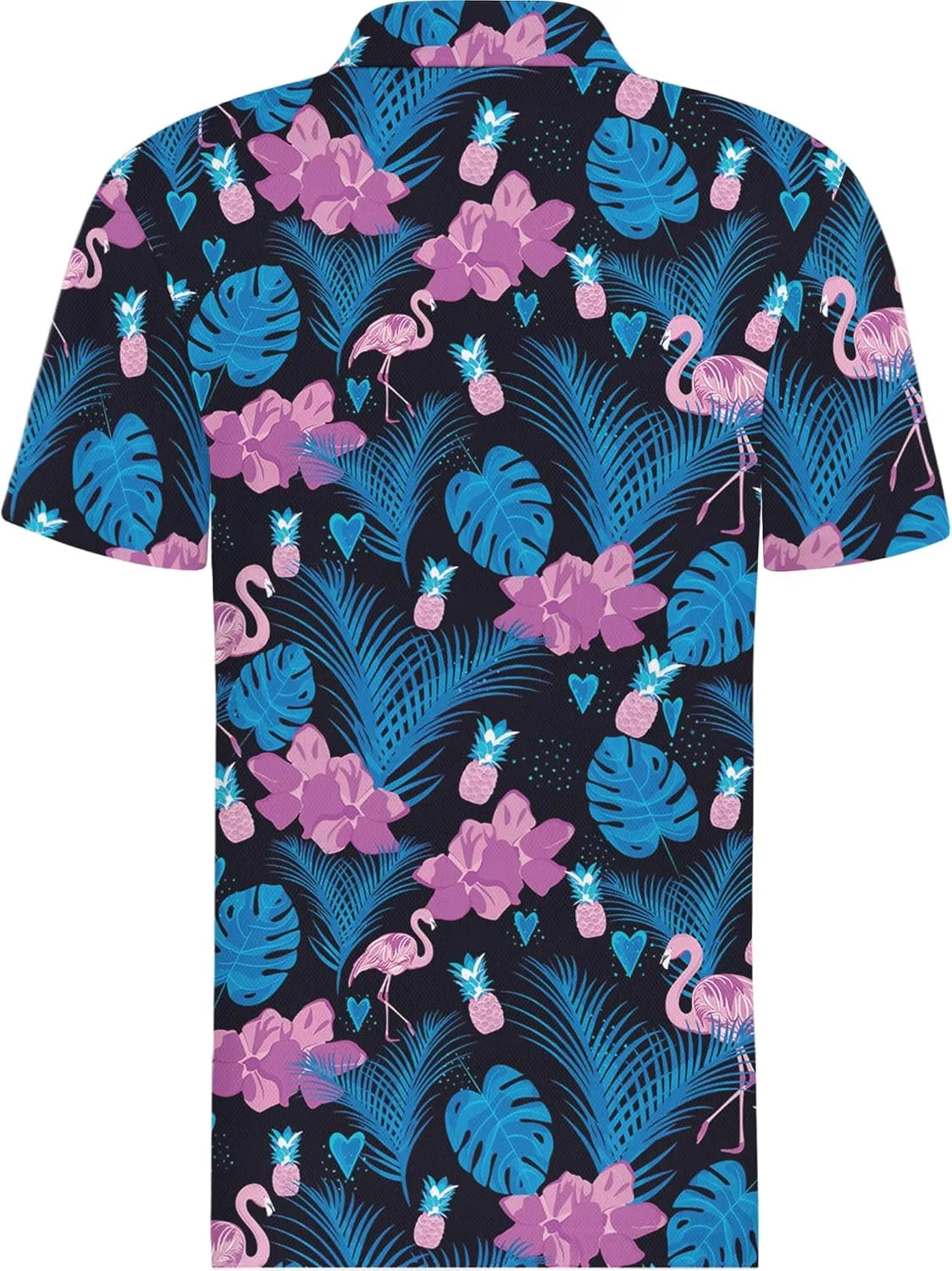 HIVICHI Funny Mens Golf Shirt Graphic Moisture Wicking Performance Golfing Print Athletic Polo Shirts for Men