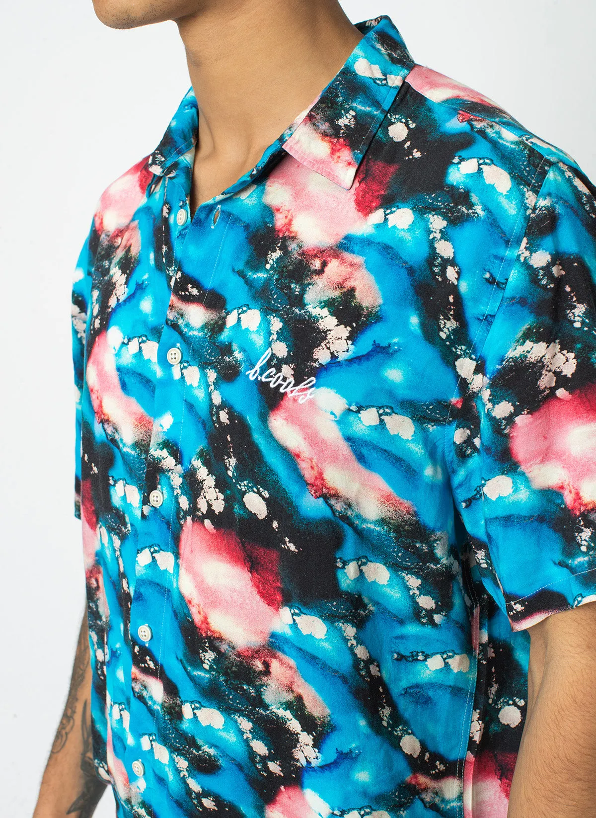 Holiday Short Sleeve Shirt Blue Marble - Sale