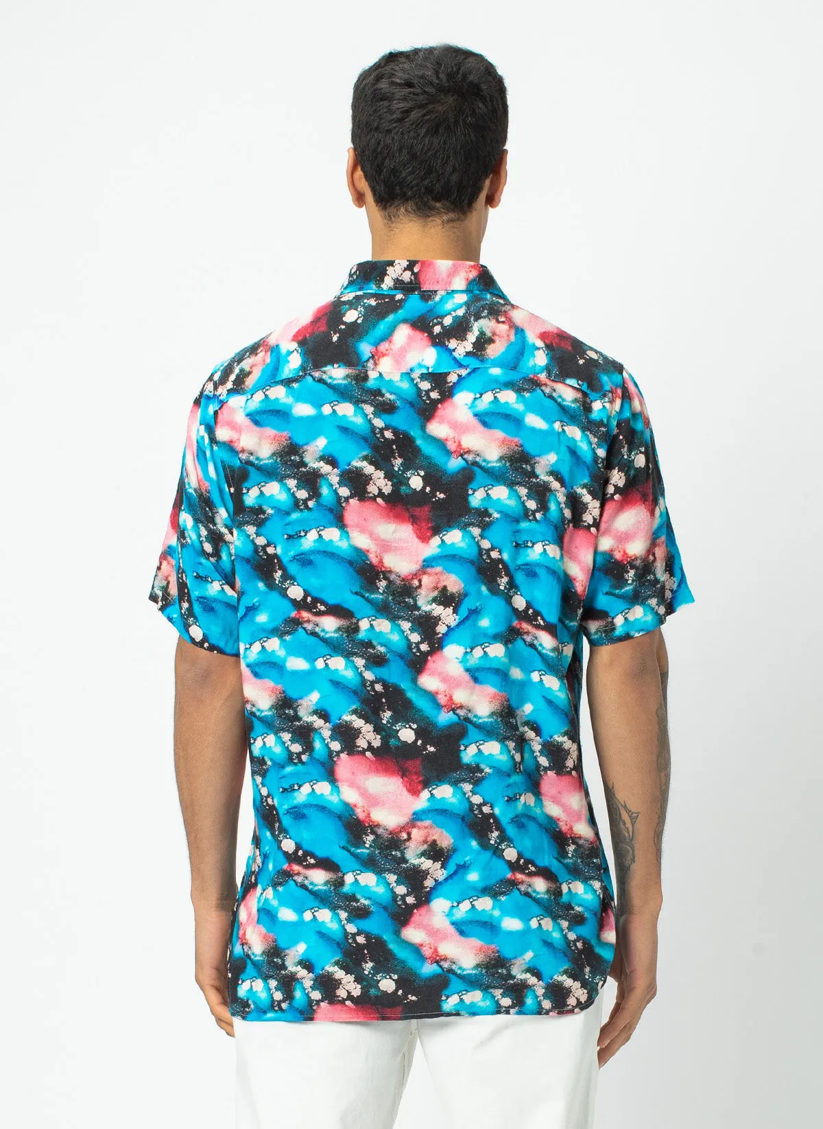 Holiday Short Sleeve Shirt Blue Marble - Sale