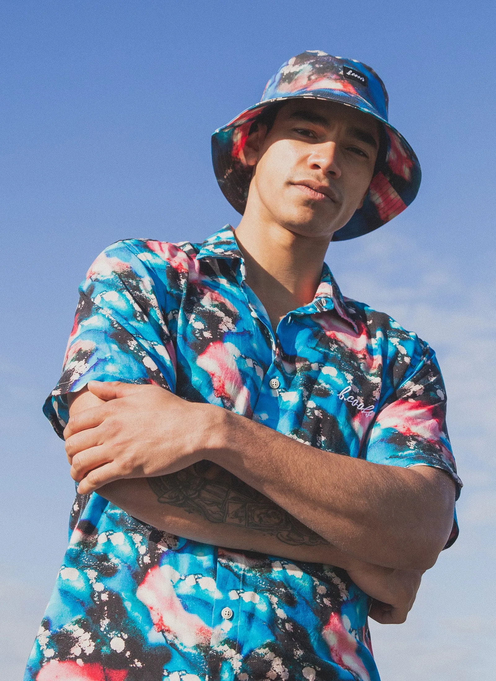 Holiday Short Sleeve Shirt Blue Marble - Sale