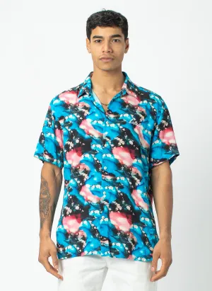 Holiday Short Sleeve Shirt Blue Marble - Sale