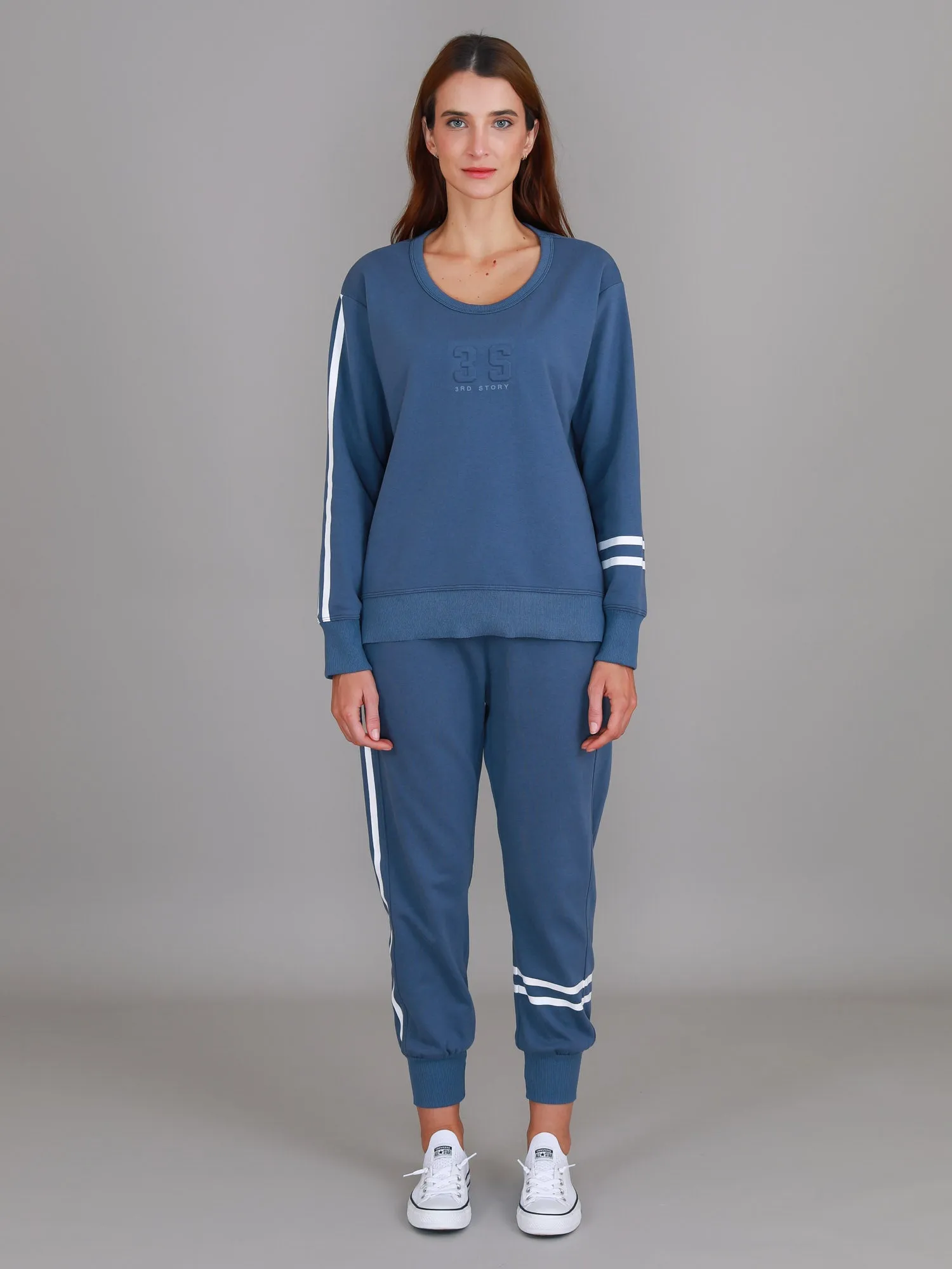 Jamie Two-Stripes Print Sweatshirt