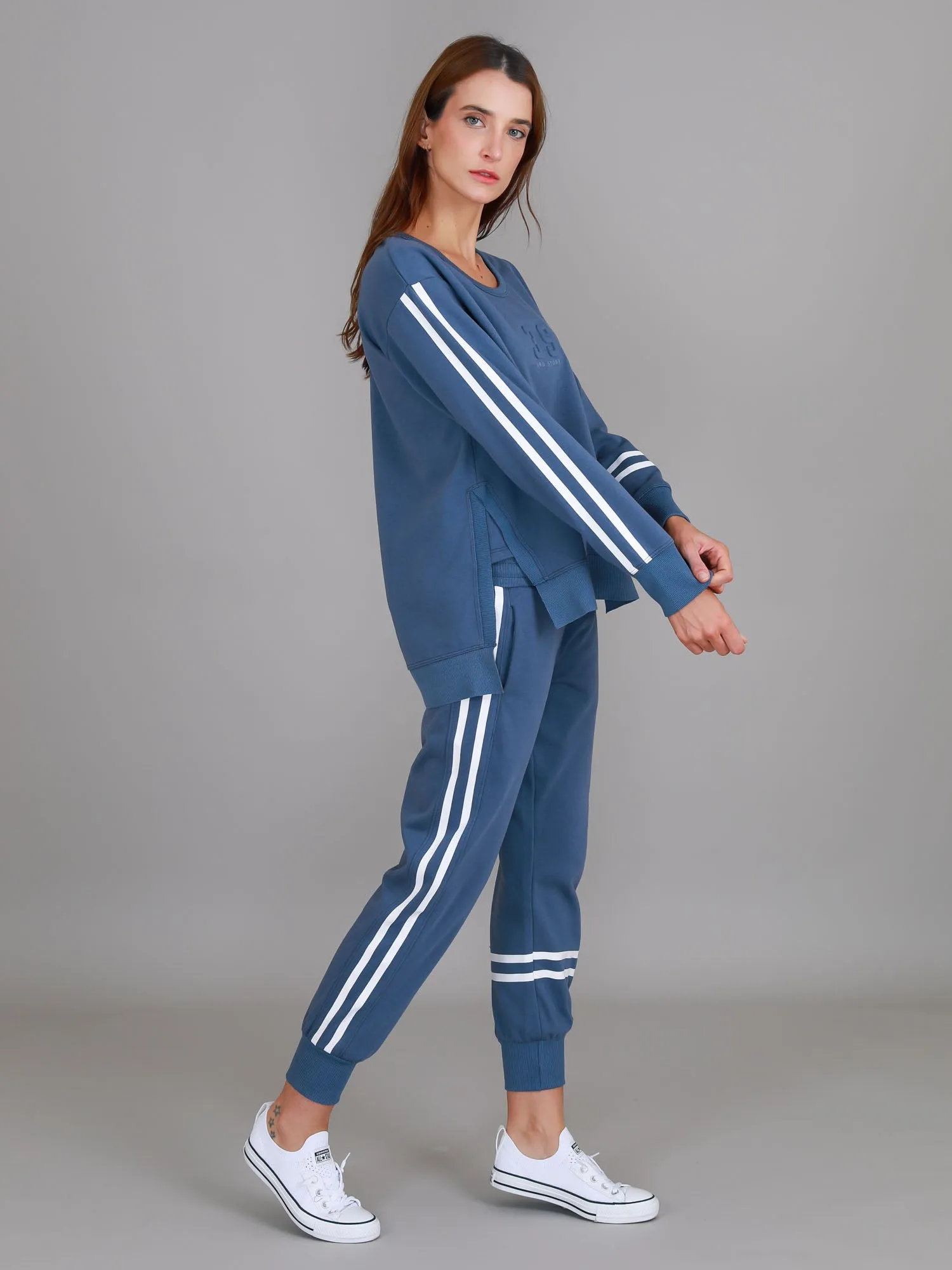 Jamie Two-Stripes Print Sweatshirt