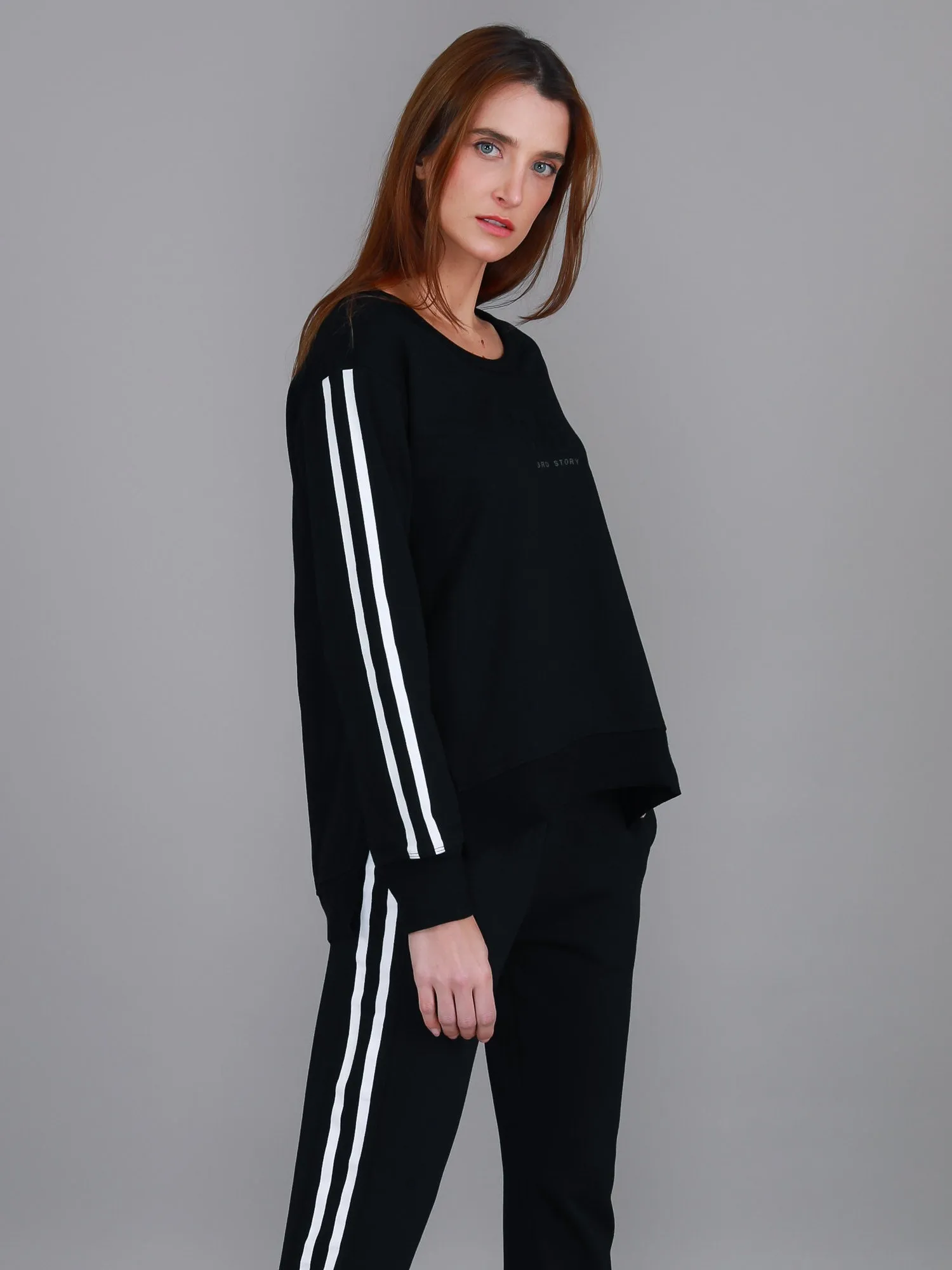Jamie Two-Stripes Print Sweatshirt