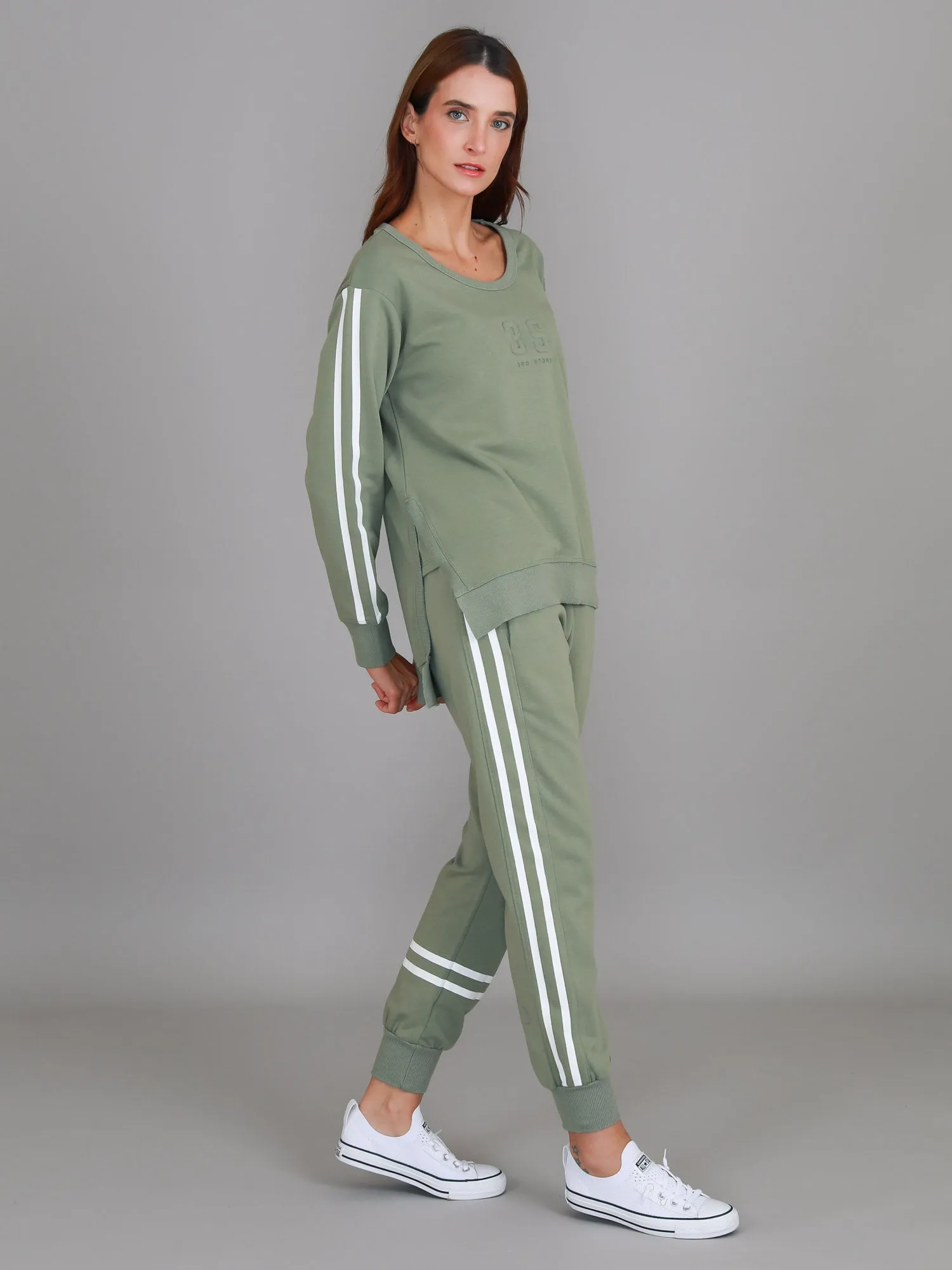 Jamie Two-Stripes Print Sweatshirt