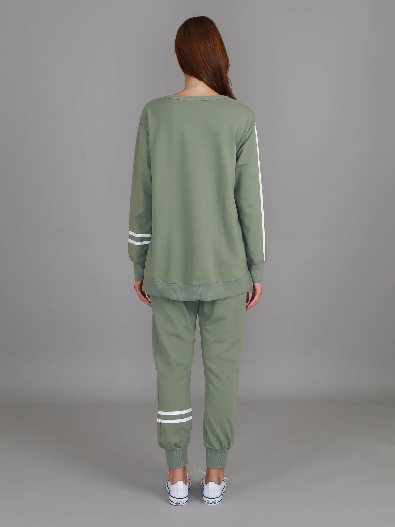 Jamie Two-Stripes Print Sweatshirt