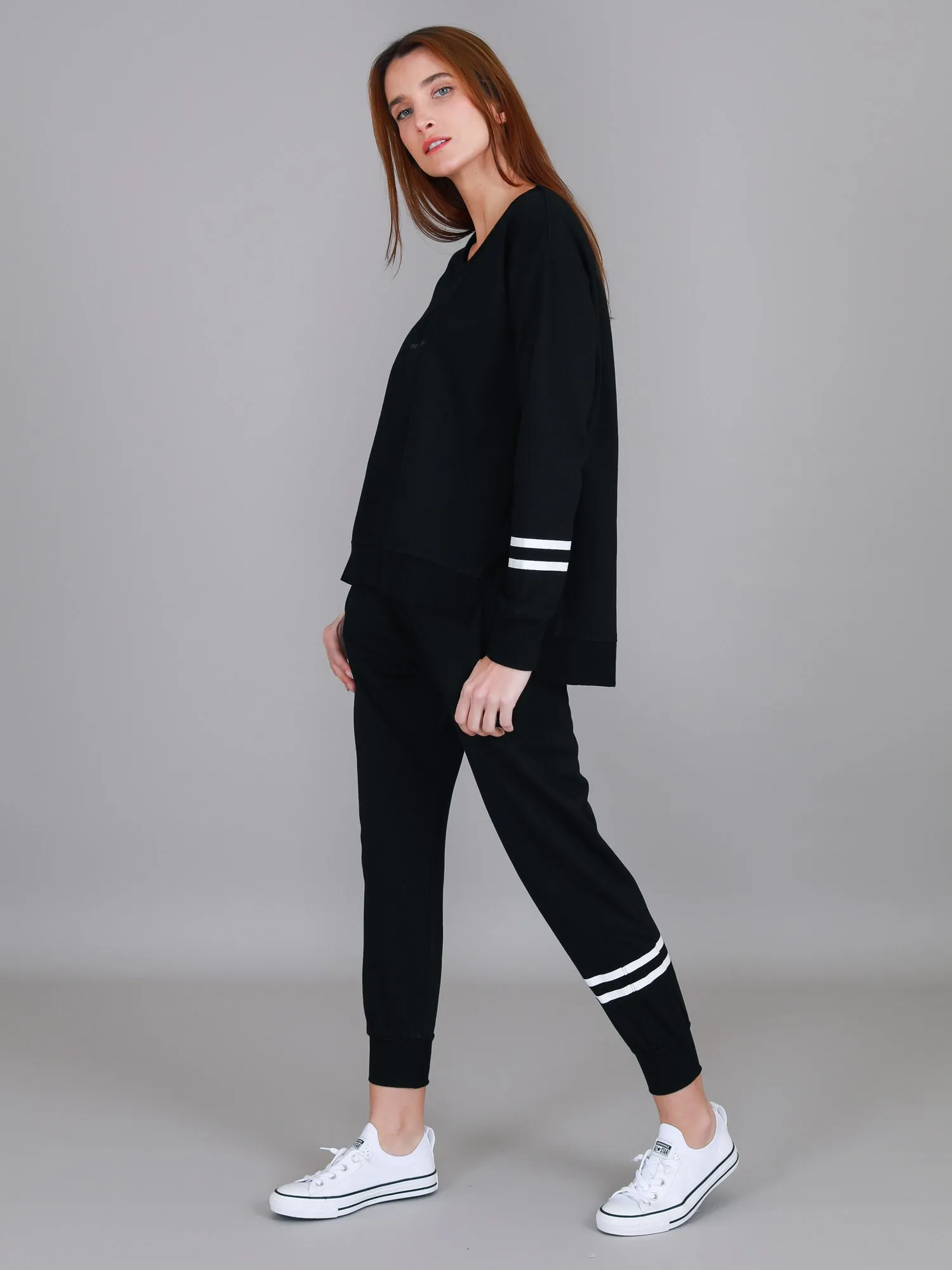 Jamie Two-Stripes Print Sweatshirt