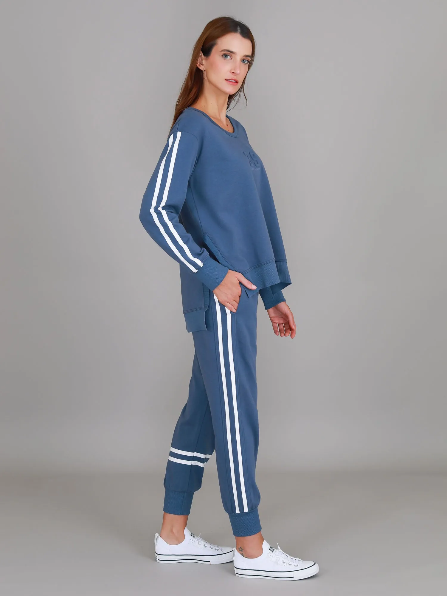 Jamie Two-Stripes Print Sweatshirt