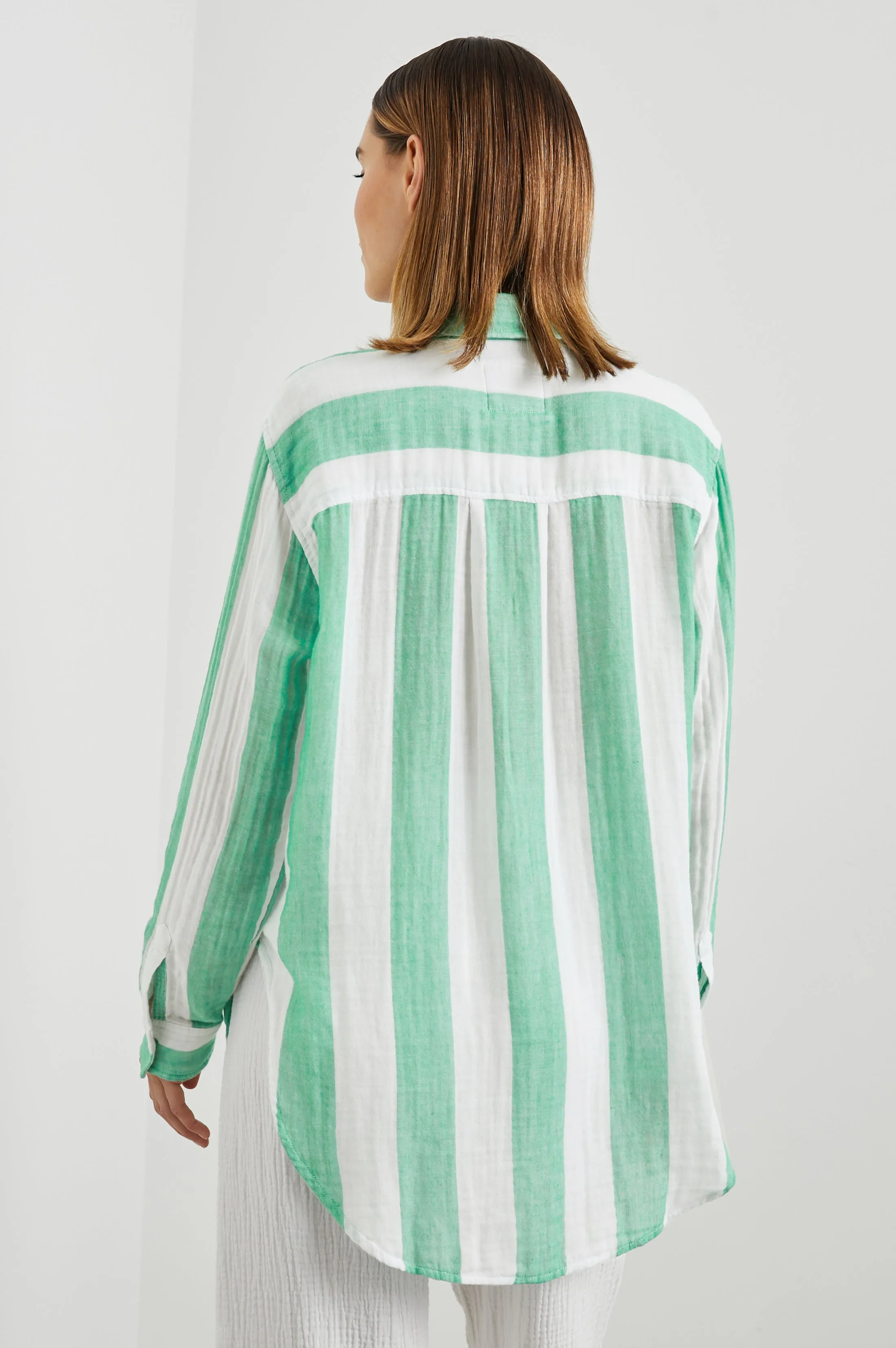 Jaylin Shirt Jade Stripe