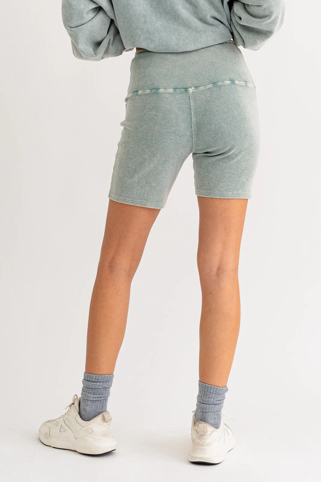 Joy washed bike shorts