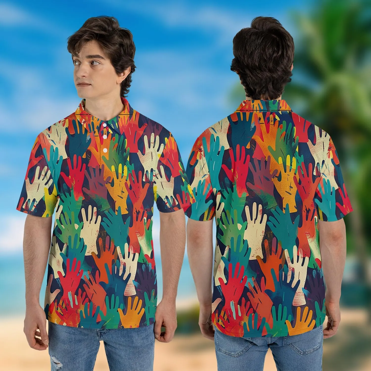 Juneteenth Polo Shirts for Men-Black History Golf Moisture Dry Fit Short Sleeve Shirts S36