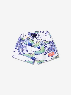 KENZO Boys Tigers Swim Shorts in Blue