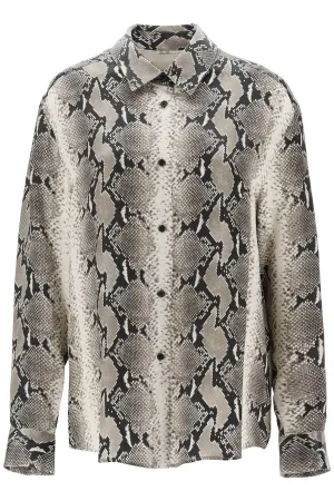 Khaite 'argo' satin shirt with python print