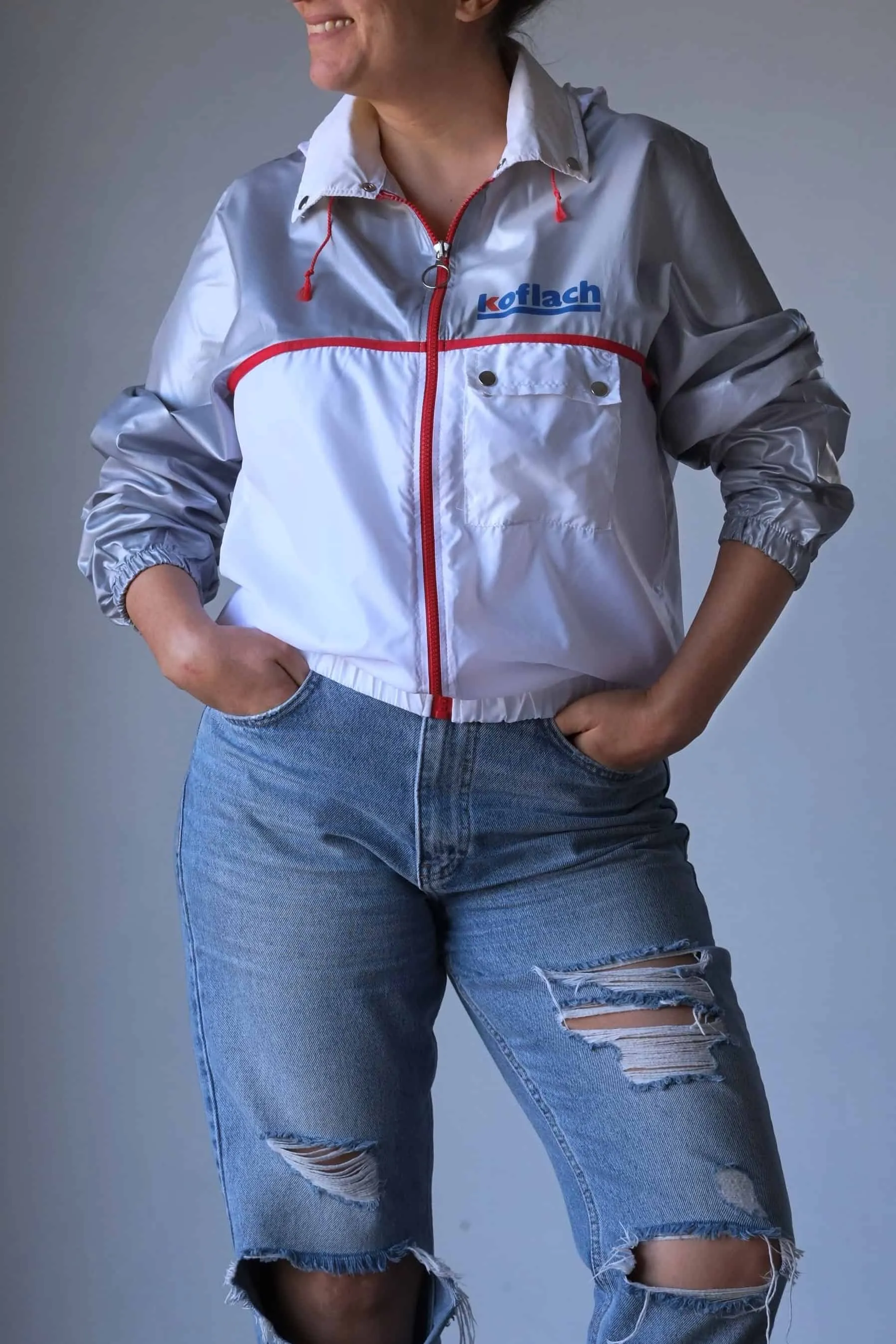 KOFLACH Vintage Windbreaker Jacket with Foldable Hood