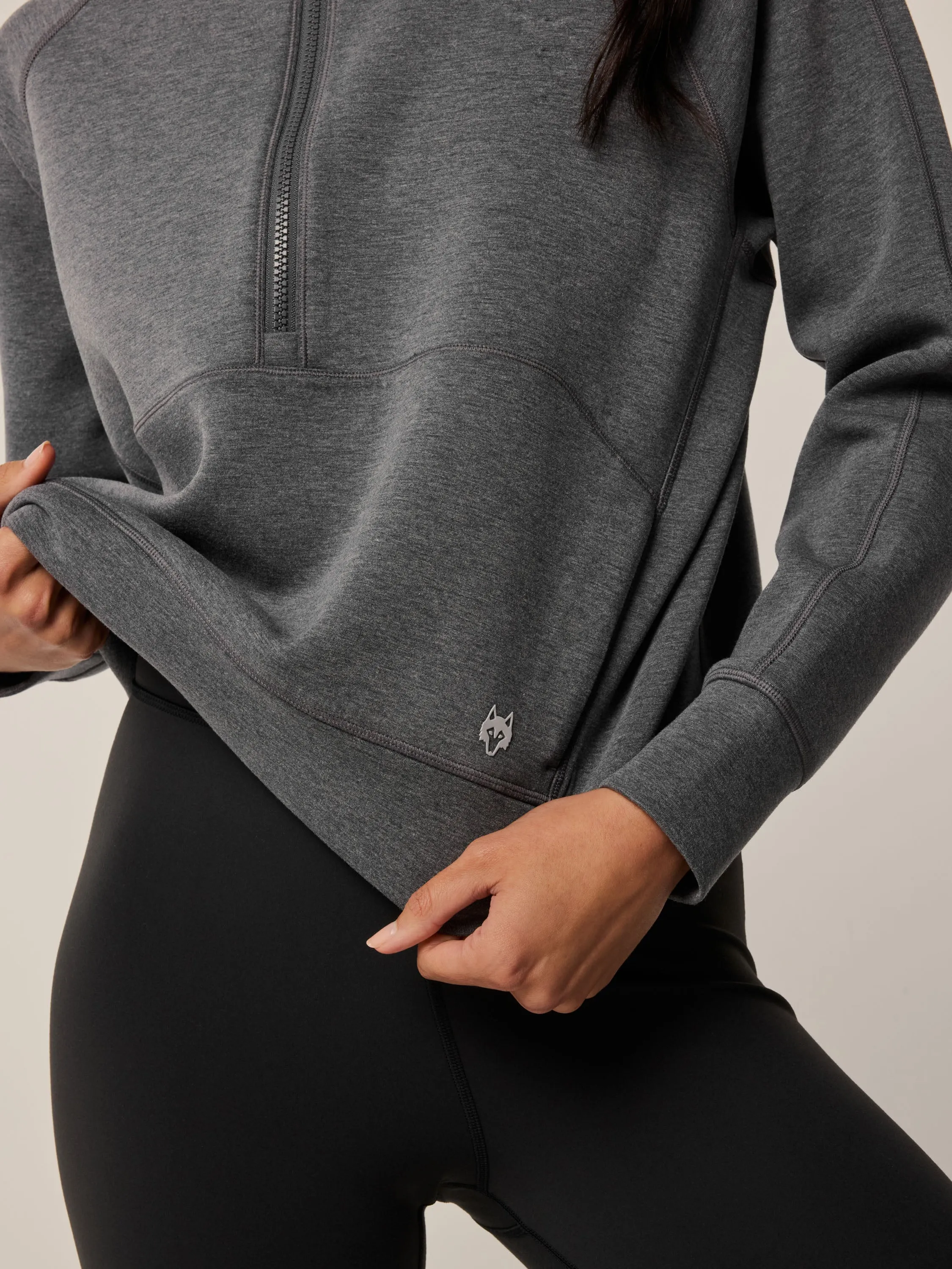 Kristina Melange Half-Zip
