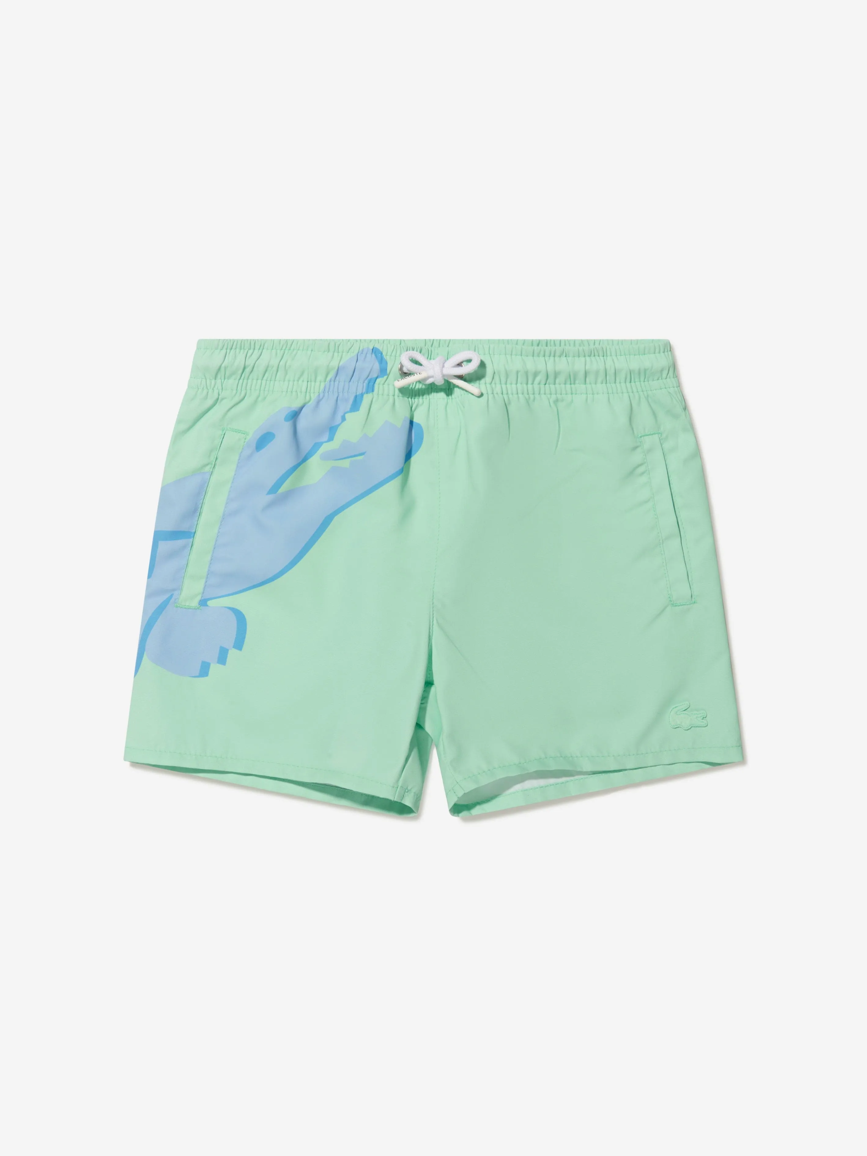 Lacoste Boys Logo Print Swim Shorts