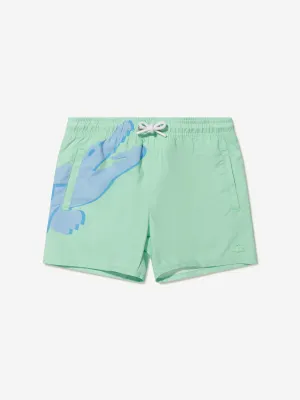 Lacoste Boys Logo Print Swim Shorts