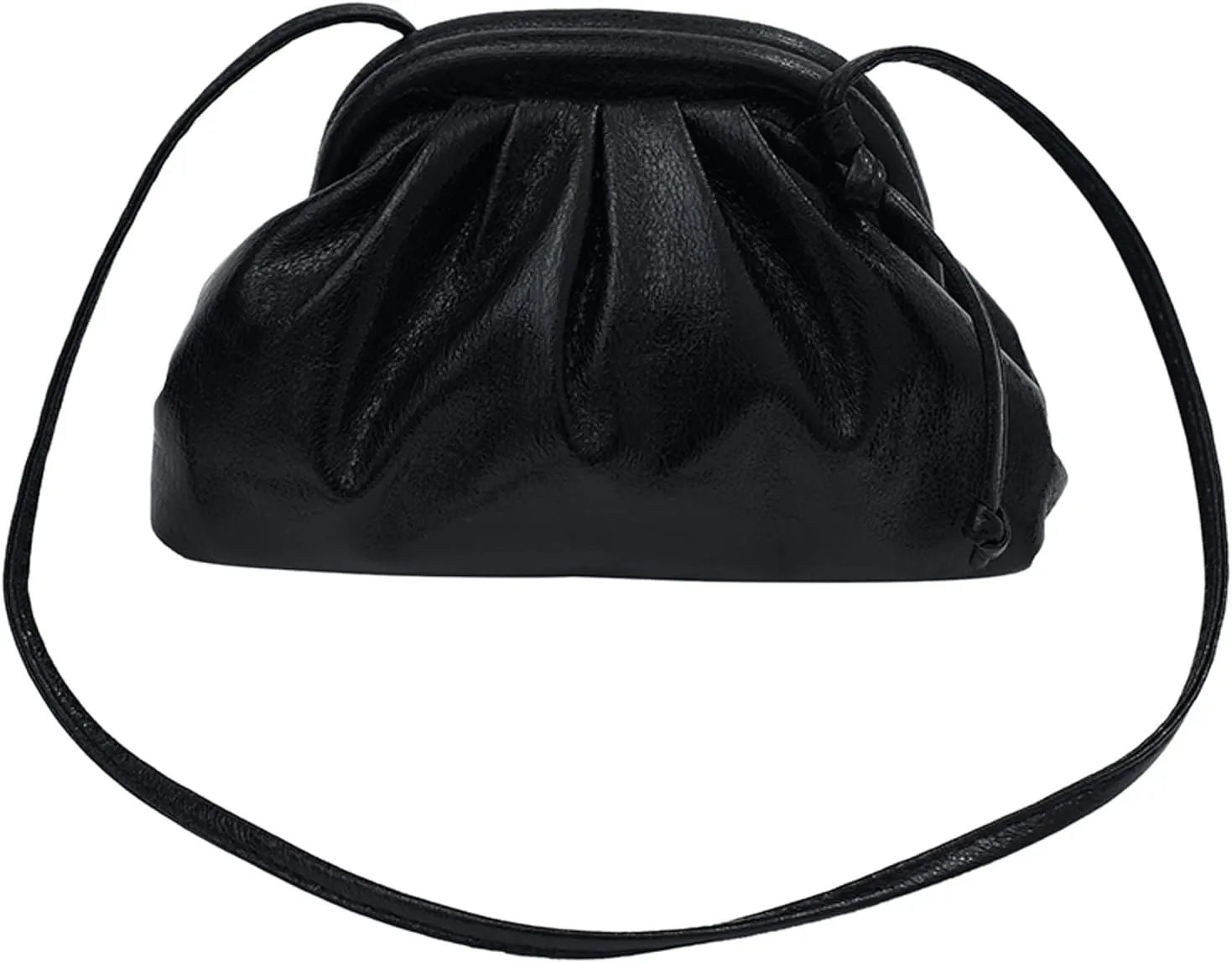 Ladies Crossbody Bag Clutch Clutch Clutch Clutches Large Capacity Pleated Bag Single Shoulder Cute (Black, One Size)