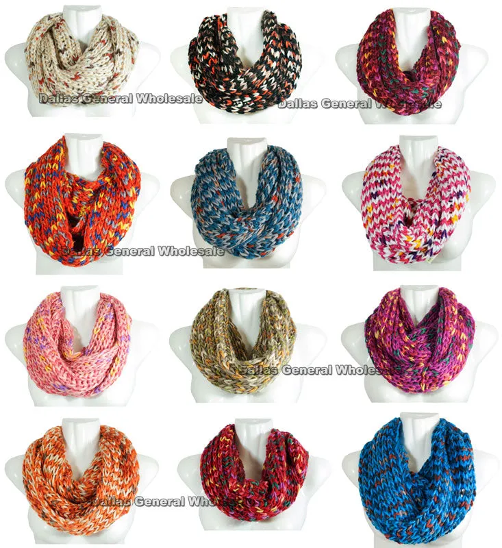 Ladies Knitted Infinity Circle Scarf Wholesale