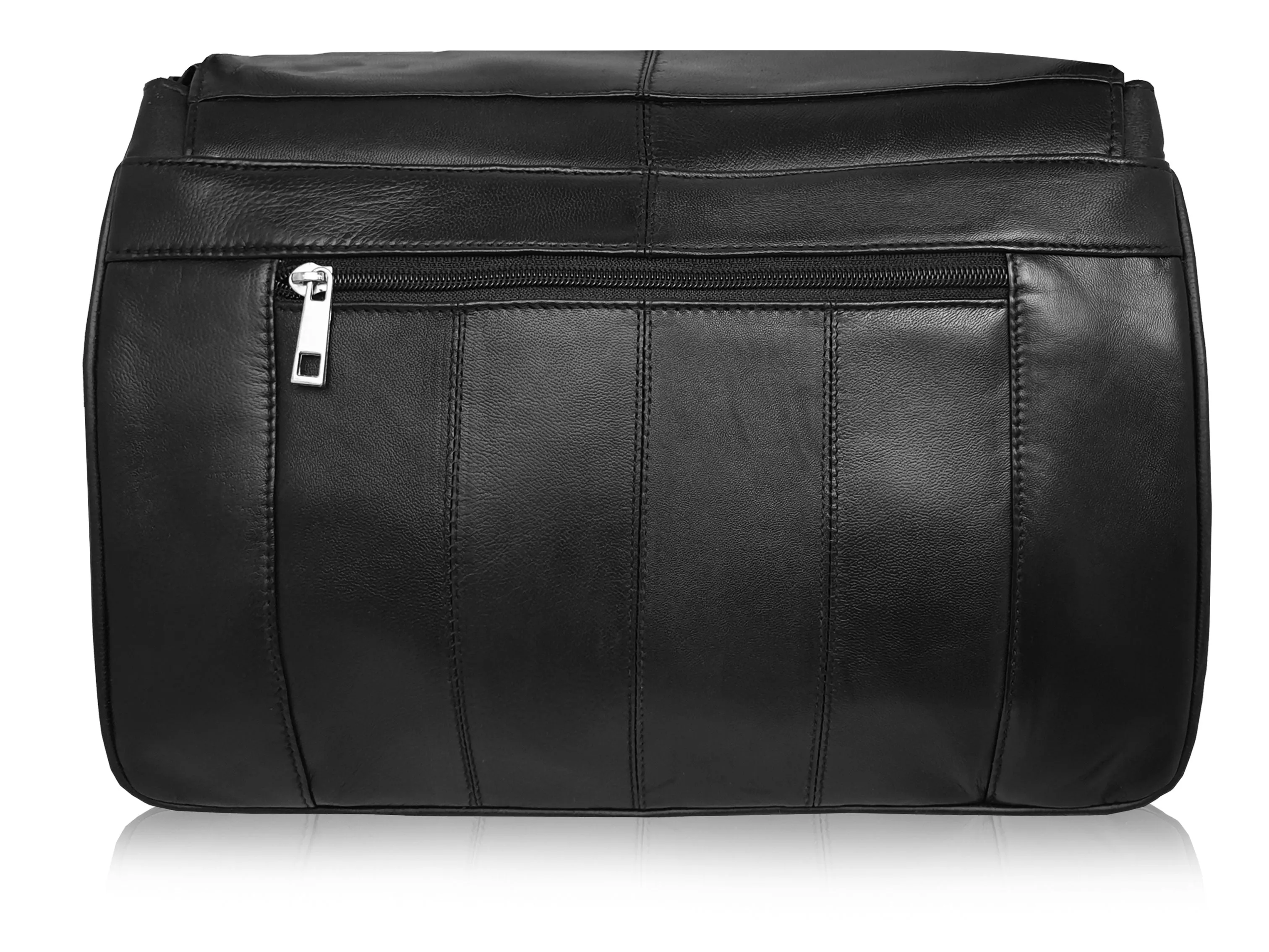 Ladies Leather Designer Handbag - Black Cross Body Medium Size Bag 975