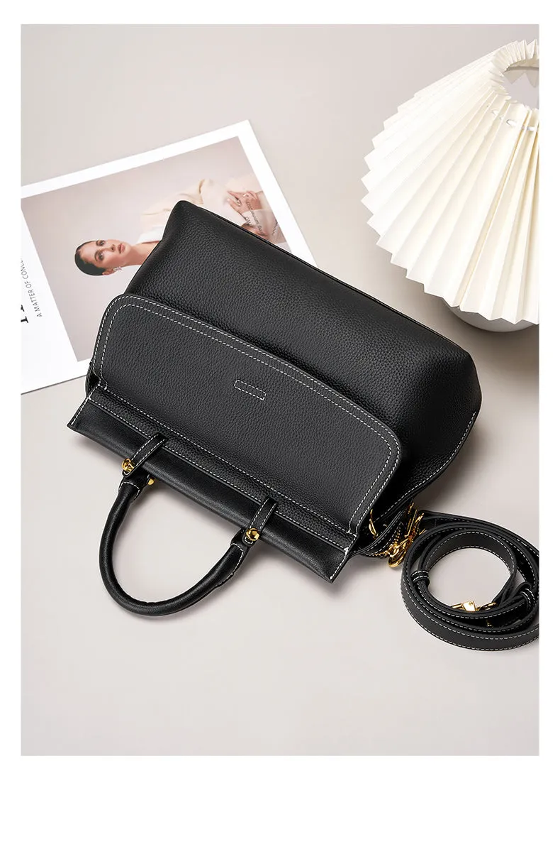 Сlara Leather Work Tote Handbag