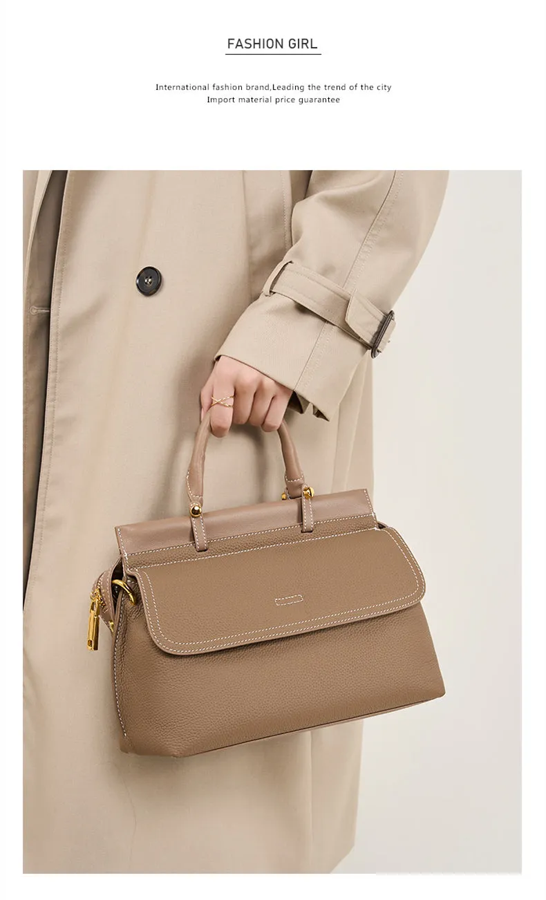 Сlara Leather Work Tote Handbag