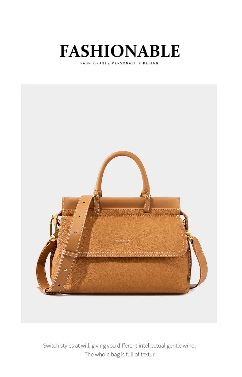 Сlara Leather Work Tote Handbag