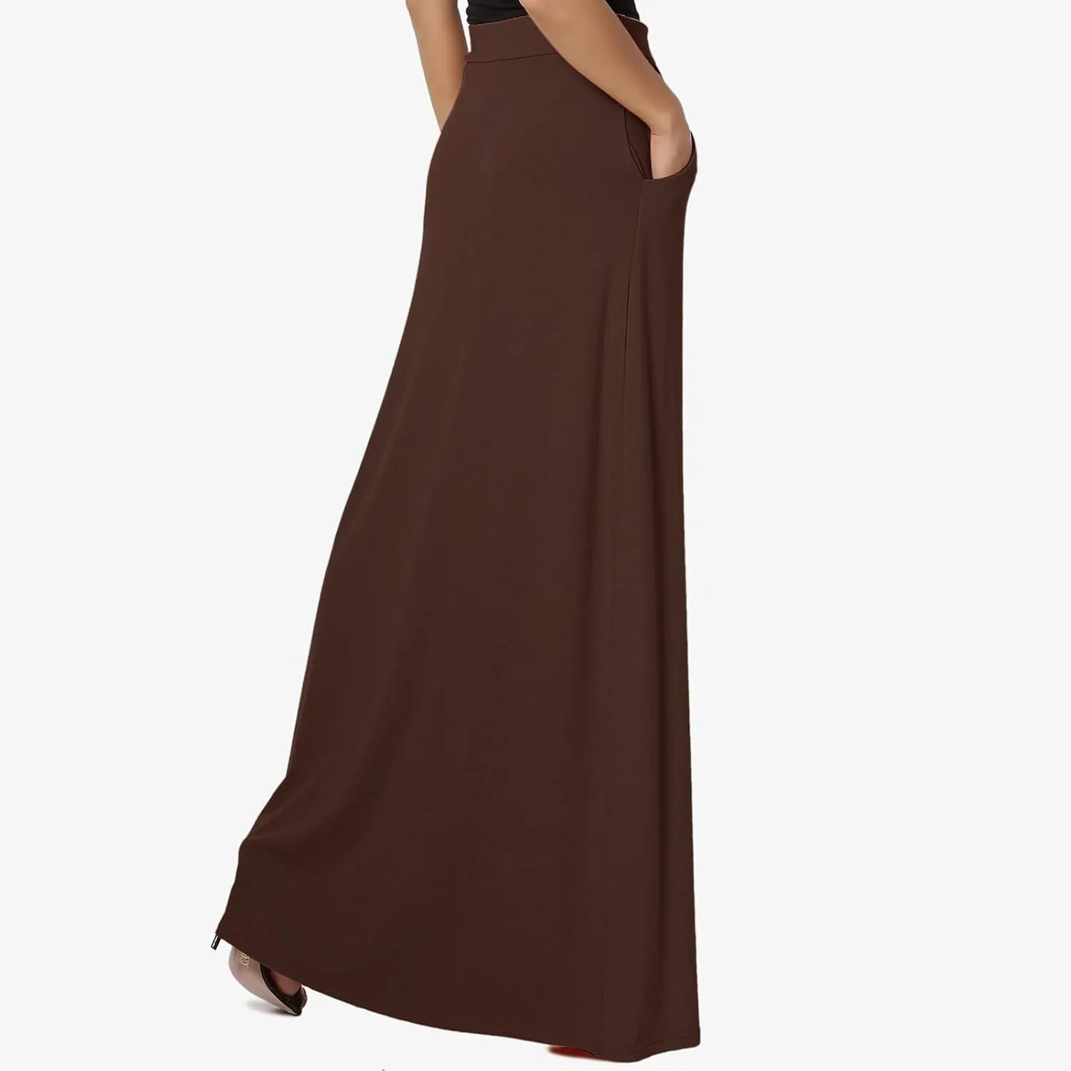 Long Maxi Skirt for Women Spring and Autumn City Leisure Skirt Ladies Solid Color Drawstring Women Flowy Casual