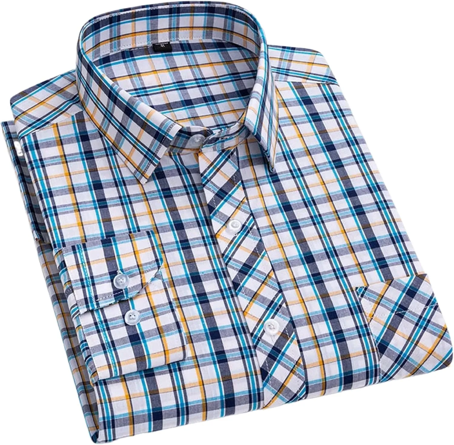 Long-Sleeve Shirts for Men Thin Slim Fit Formal Plain Shirt Office Tops