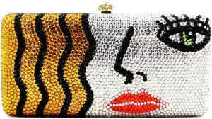 Luxury Crystal Evening Bag Handmade Gold Sequins Rhinestones Vintage Satin Lady Party Wedding Clutches Purse