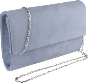 Maggie Women Suede Purse Outdoor Evening Bag Prom Night Clutches Bridal Wedding Purse with Chain Strap
