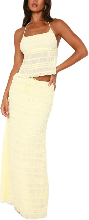Maxi Skirt Sets for Women 2 Piece Sexy Long Skirt and Halter Tank Top Set Two Piece Going Out Set Vacation Outfits