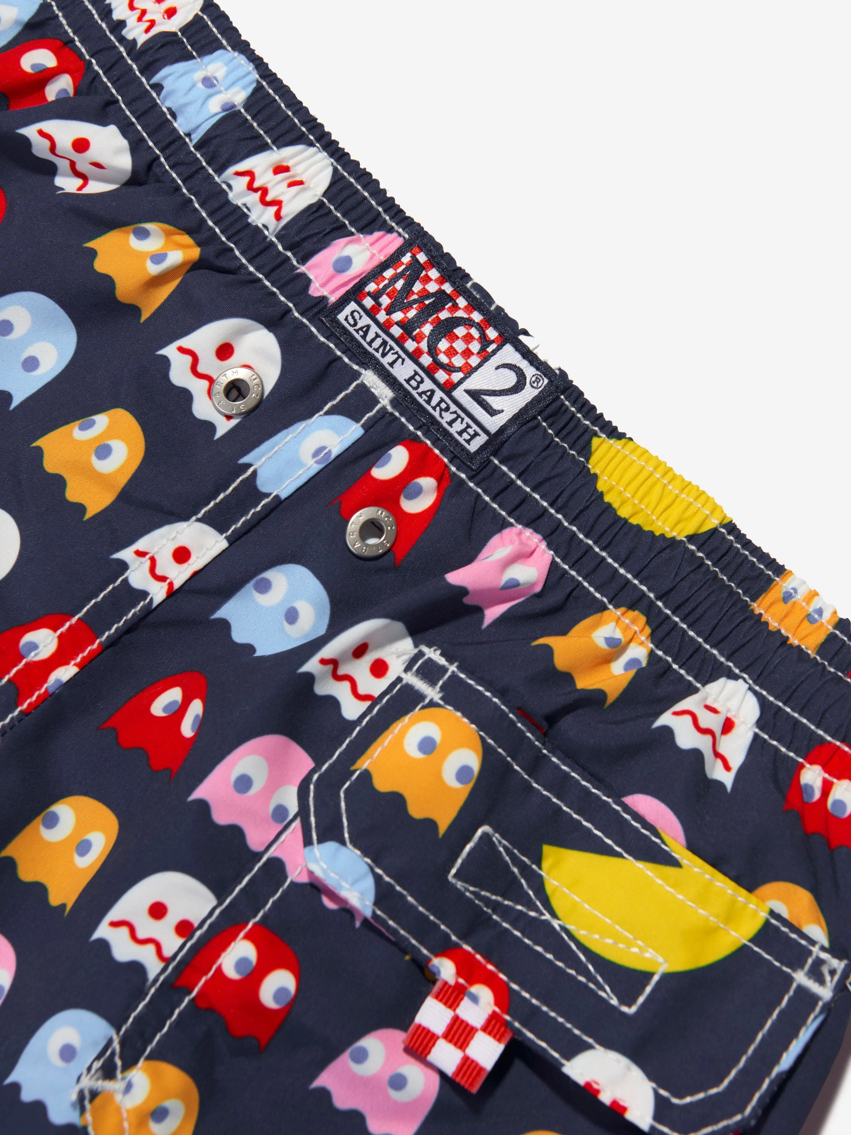 MC2 Saint Barth Boys Pac-Man Swim Shorts in Blue