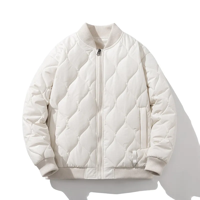 Men Vintage Jackets Loose rhombus cotton-padded baseball jacket jacket jacket
