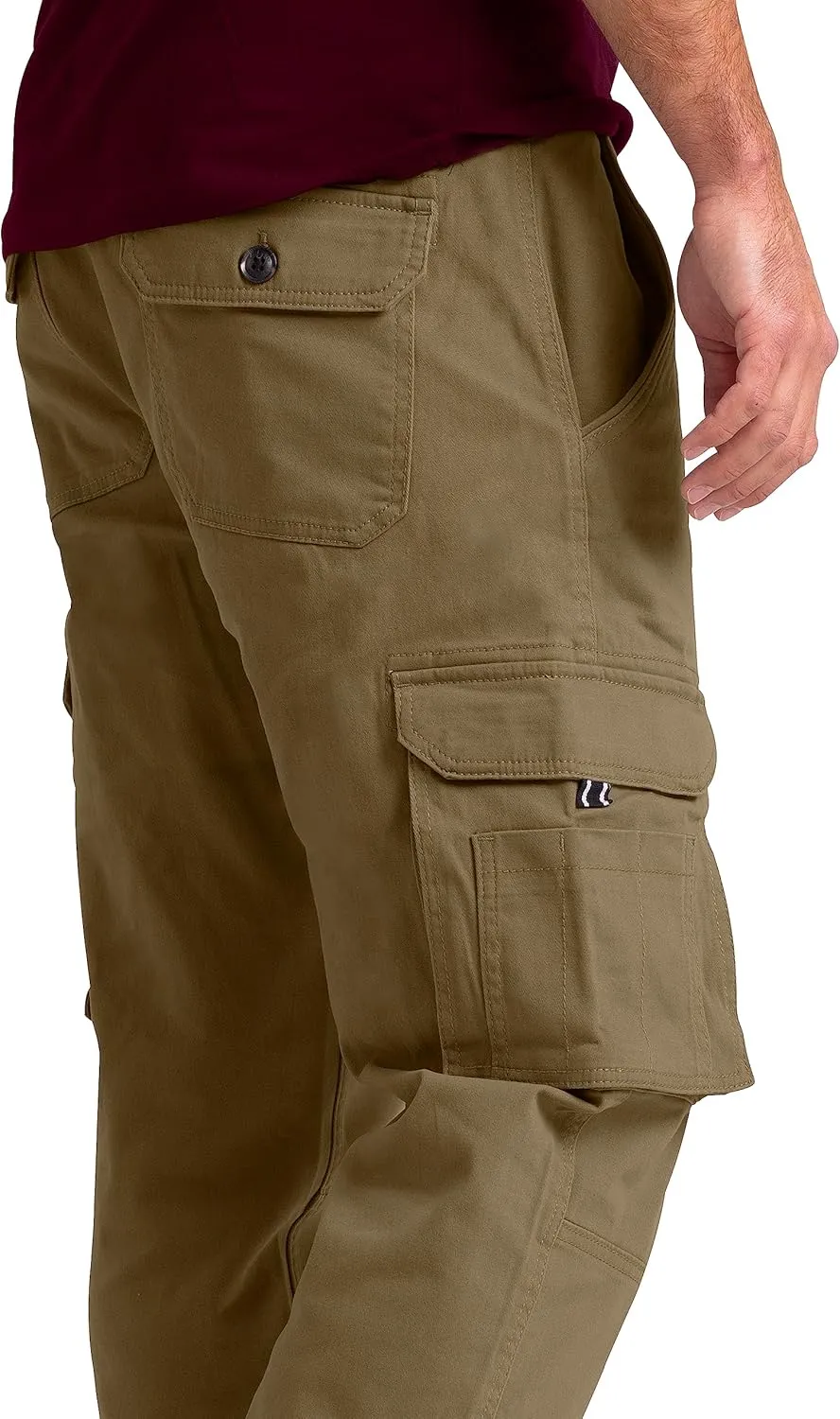 Mens Cargo Pants Stretch Flex Heavy Duty 12 Pockets Outdoor Hiking Security Relaxed Fit Wild Work Utility Pants