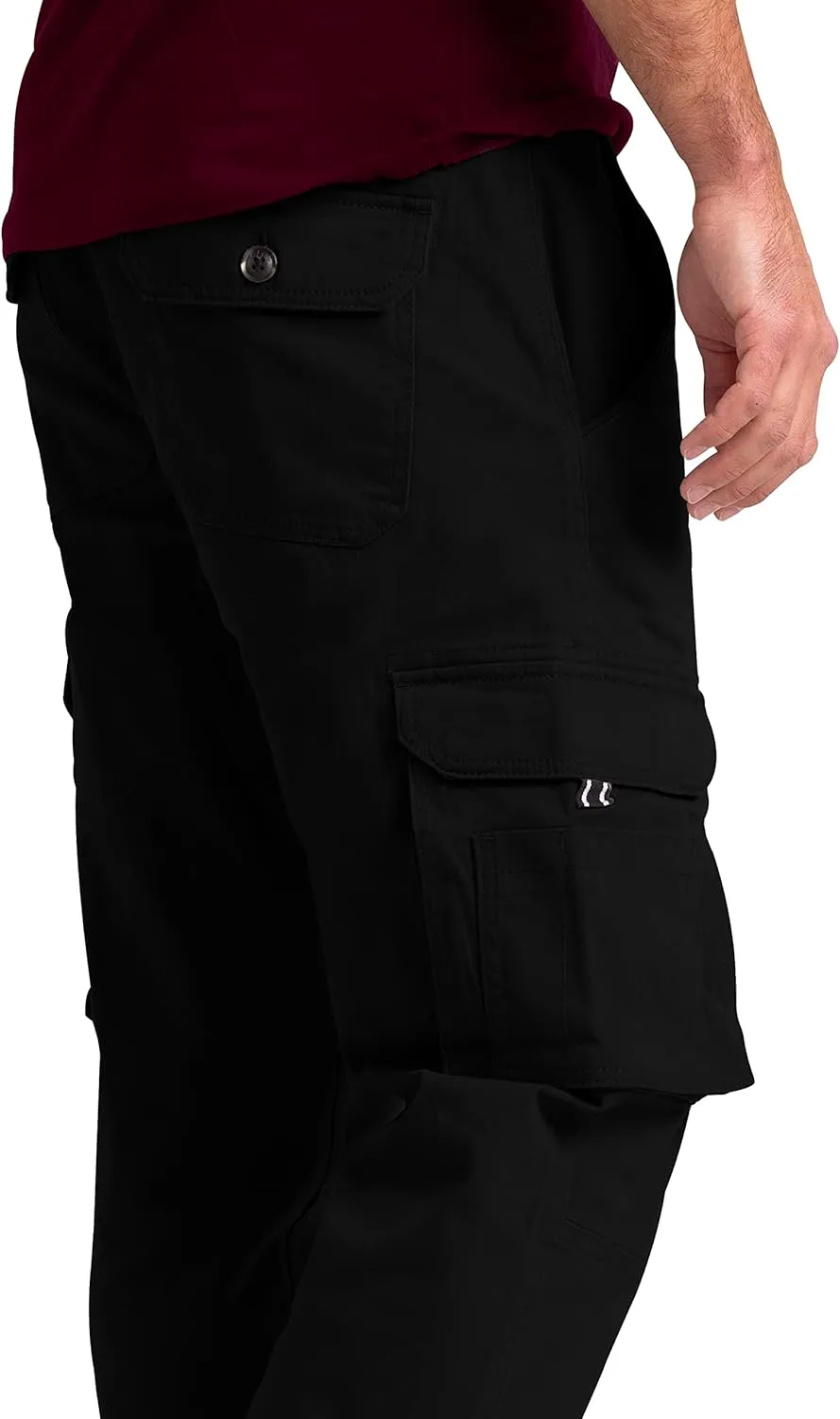 Mens Cargo Pants Stretch Flex Heavy Duty 12 Pockets Outdoor Hiking Security Relaxed Fit Wild Work Utility Pants