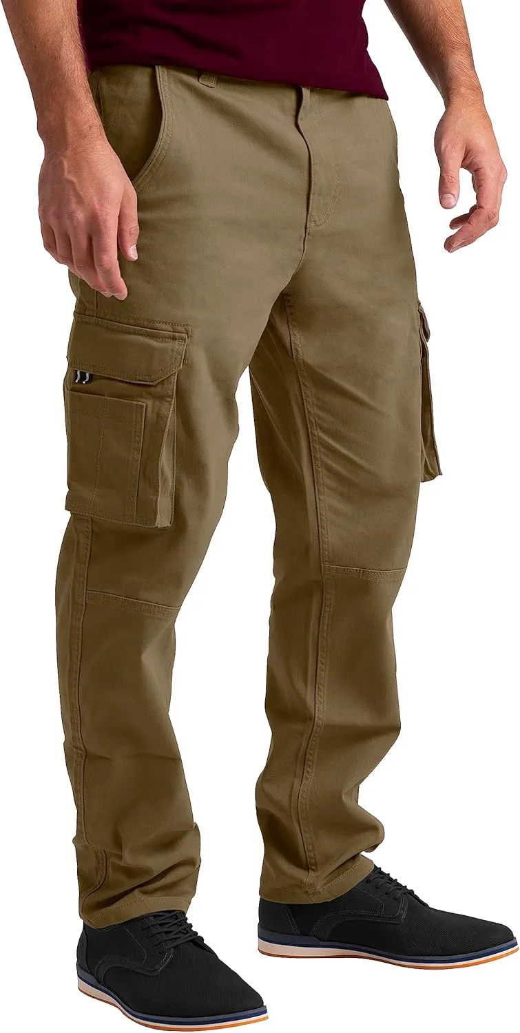 Mens Cargo Pants Stretch Flex Heavy Duty 12 Pockets Outdoor Hiking Security Relaxed Fit Wild Work Utility Pants
