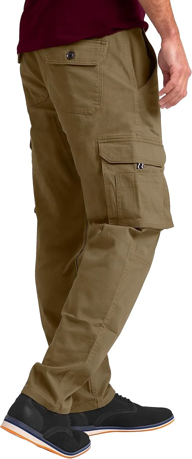 Mens Cargo Pants Stretch Flex Heavy Duty 12 Pockets Outdoor Hiking Security Relaxed Fit Wild Work Utility Pants