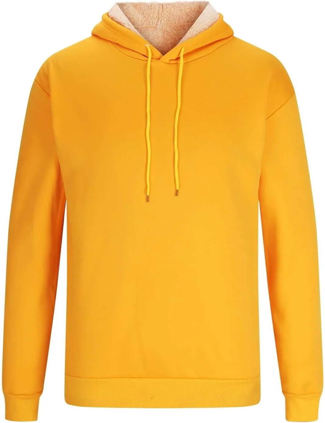 Men'S Casual Fleece Sherpa Lined Hoodie Thermal Long Sleeve Pullover Tops Heavyweight Sweatshirts