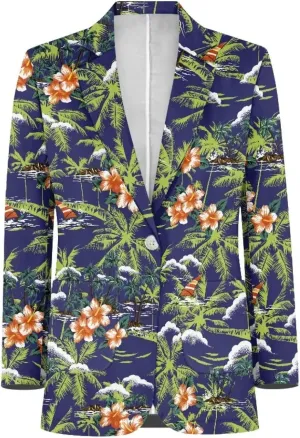Men's Casual Sport Coat Lightweight One Button Suit Long Sleeve Jackets Novelty Blazer for Wedding Prom Dinner