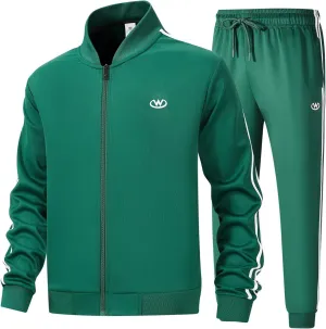 Men's Casual Tracksuits Long Sleeve Jogging Suits Sweatsuit Sets Track Jackets and Pants 2 Piece Outfit