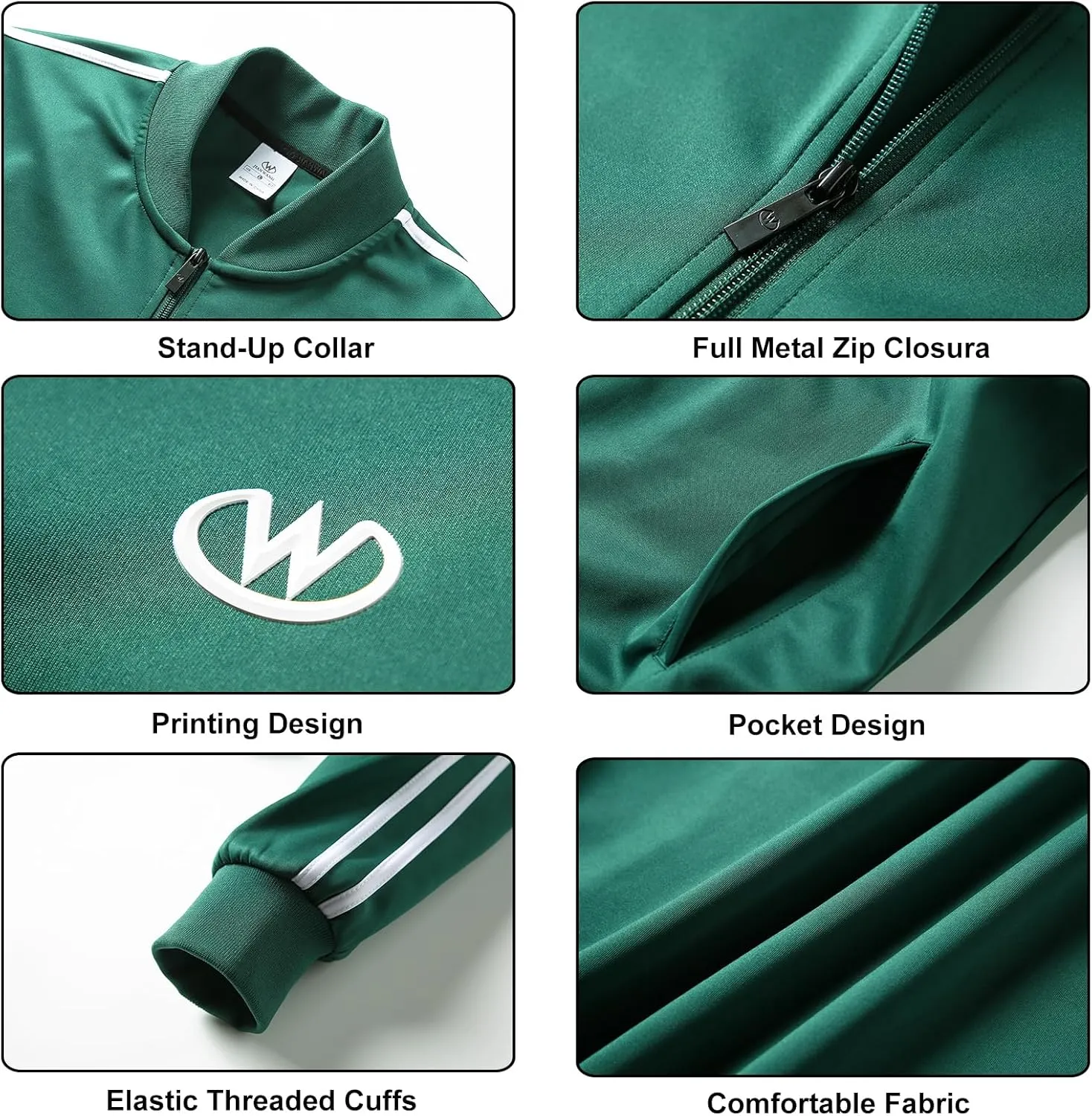 Men's Casual Tracksuits Long Sleeve Jogging Suits Sweatsuit Sets Track Jackets and Pants 2 Piece Outfit