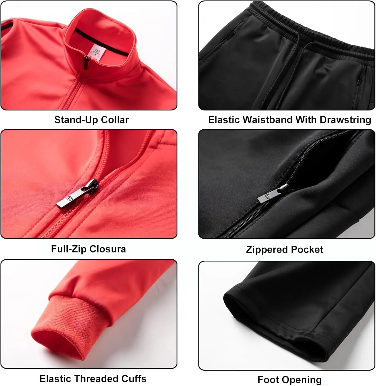 Men's Casual Tracksuits Long Sleeve Jogging Suits Sweatsuit Sets Track Jackets and Pants 2 Piece Outfit
