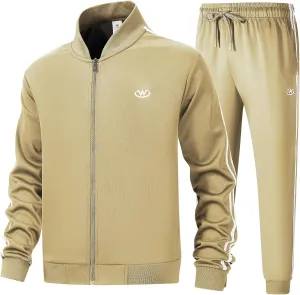 Men's Casual Tracksuits Long Sleeve Jogging Suits Sweatsuit Sets Track Jackets and Pants 2 Piece Outfit