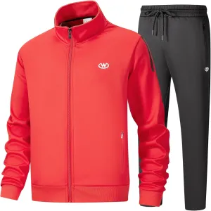 Men's Casual Tracksuits Long Sleeve Jogging Suits Sweatsuit Sets Track Jackets and Pants 2 Piece Outfit