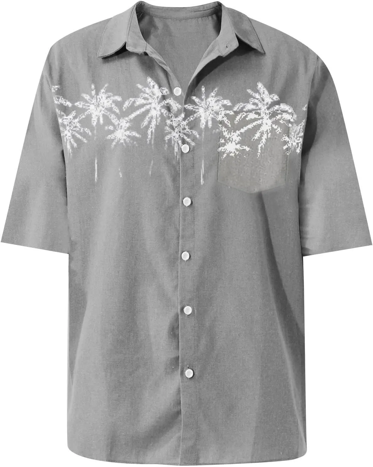 Men's Cuban Shirt Short Sleeve Button Down Shirts Casual Summer Beach Hawaiian Vacation Linen Wedding Shirts
